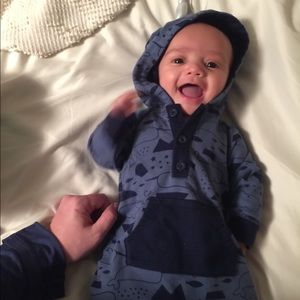 Cat & Jack narwhal hooded romper